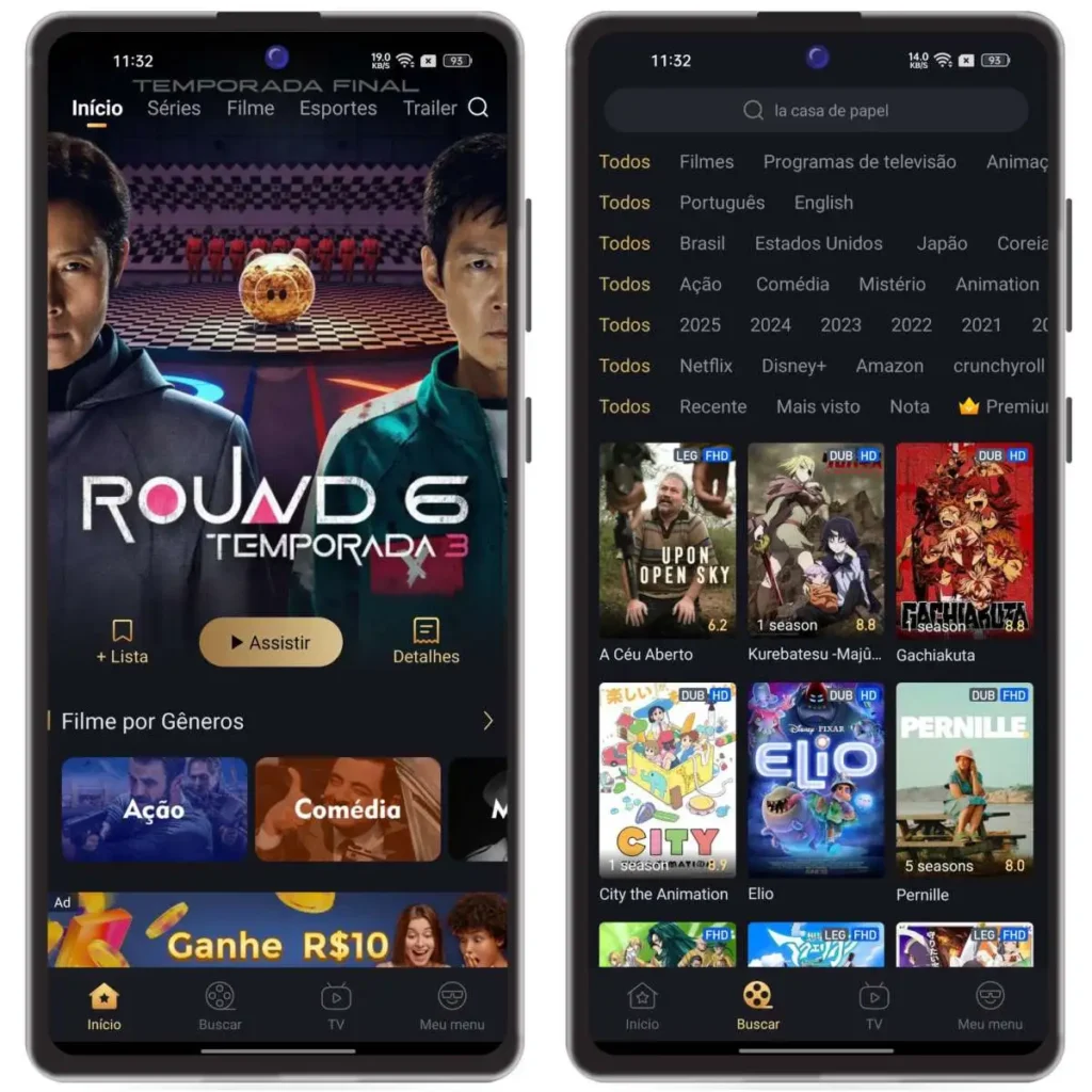 Features of Cinegato APK